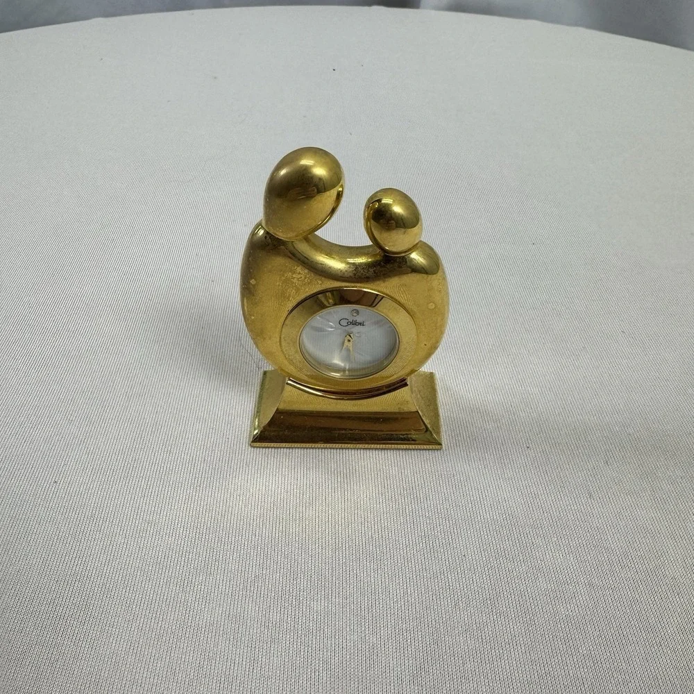 Vintage Colibri Mother of Pearl Diamond Clock‎ Japan - Needs Battery?